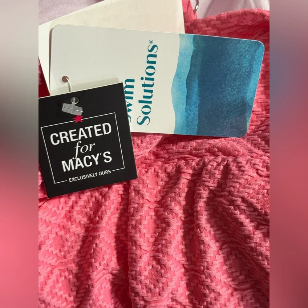 Swim Solutions Tummy Control Bow Front Swim Dress NWT Sz 18 - Picture 15 of 15